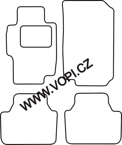 Textil-Autoteppiche Honda Accord 2003 - 2008 Perfectfit (1737)